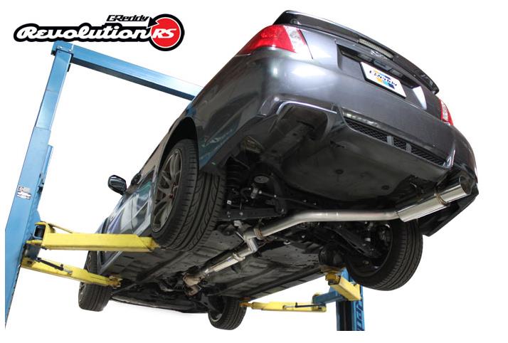 GReddy 11-14 Subaru WRX/STI (Sedan) 76mm Single Side Cat-Back Revolution RS Exhaust - 10168101