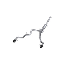 Load image into Gallery viewer, MBRP 22-23 Ford F150 T304 5in OD Carbon Fiber Tip Dual Rear Exit 3in Cat Back Exhaust - S52683CF