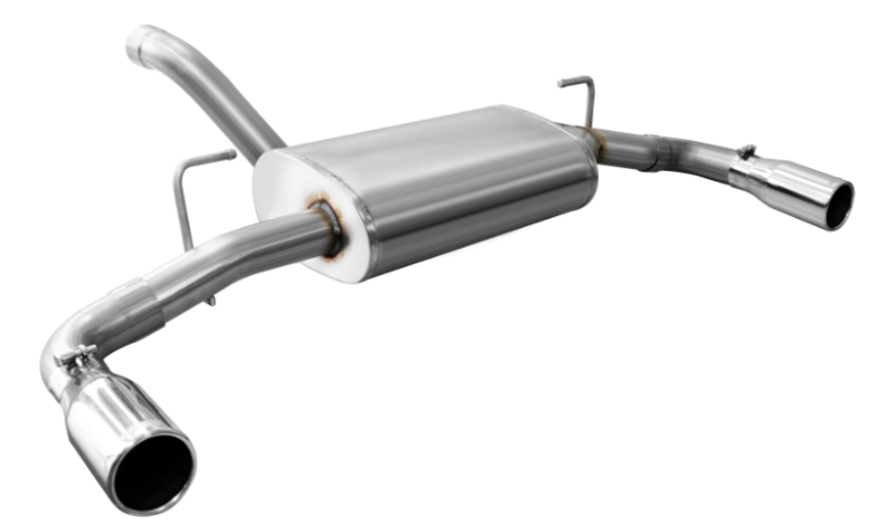 Corsa 2018-2025 Jeep Wrangler JL 2.5in Dual Rear Exit Polished Tips Sport Axle-Back Exhaust