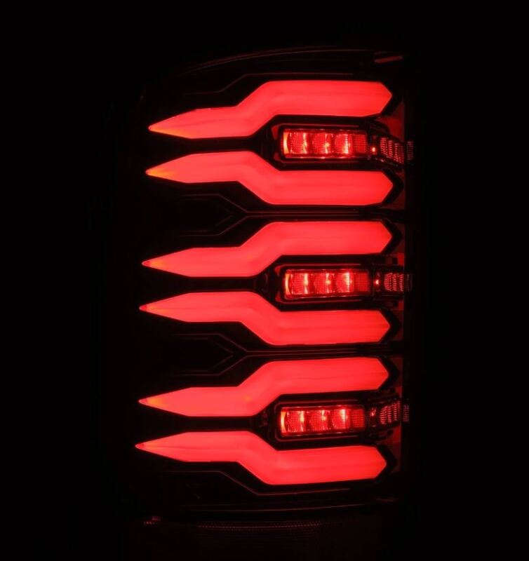 AlphaRex 07-13 GMC Sierra 1500/2500HD/3500HD Luxx Series LED Tail Lights - Alpha Black - 630070