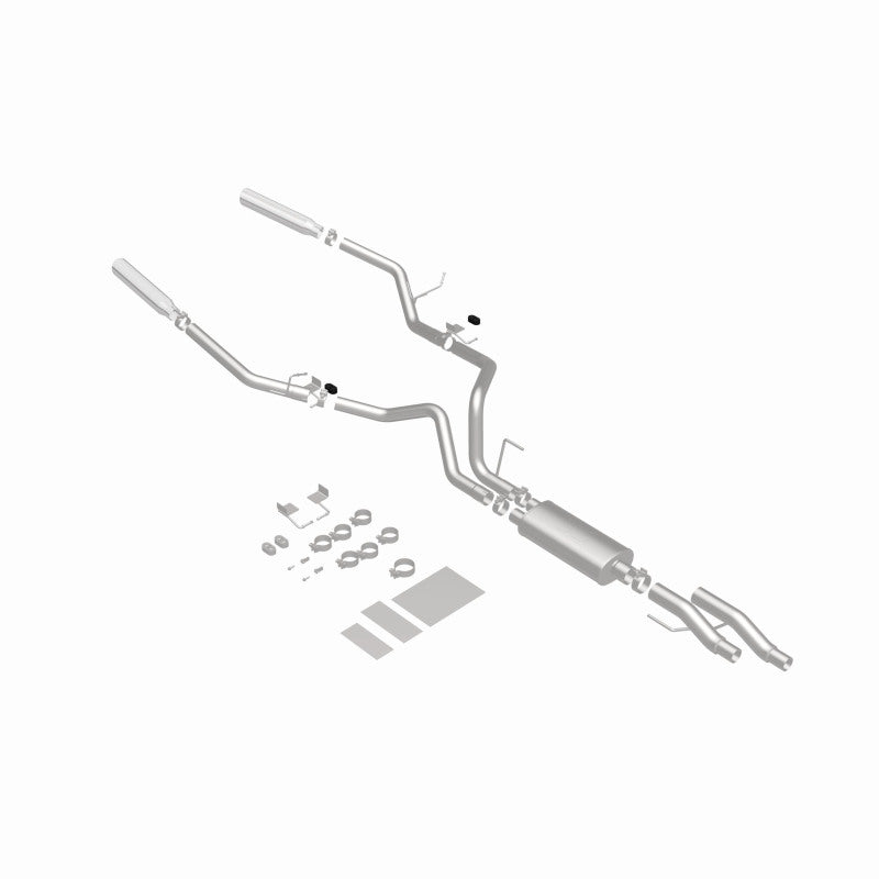 MagnaFlow 11 Ford F-150 3.7L/5.0L/6.2L SS Catback Exhaust Dual Split Rear Exit w/ 3.5in SS Tips - 15460