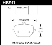 Load image into Gallery viewer, Hawk 17-18 Mercedes-Benz E43 AMG 4Matic 3.0L/ 2018 Mercedes-Benz E400 HPS 5.0 Street Rear Brake Pads - HB911B.654