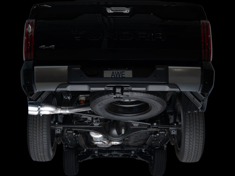AWE Tuning 0FG Exhaust for 3rd Gen Toyota Tundra - Dual Chrome Silver Tips - 3015-32063