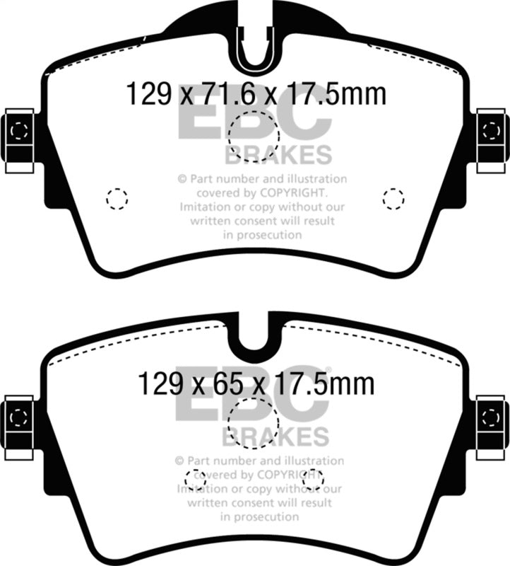 EBC 15 Mini Hardtop (F55) Cooper S 2.0T Bluestuff Front Brake Pads - DP52227NDX