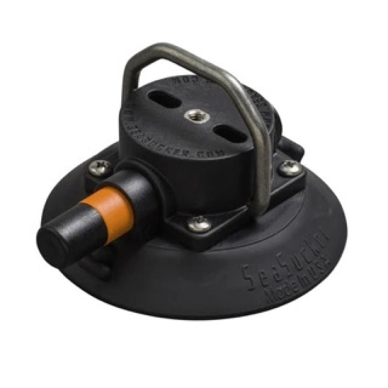 SeaSucker 4.5in. SeaSucker w/Flat-Top Stainless Steel D-Ring - Black - VM1013B-6
