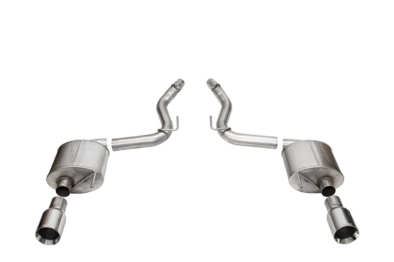 Corsa 24+ Ford Mustang GT Touring Axle-Back Ex.Sys 3.0in Dual Rear Exit w/4.5in Straight Cut Tips - 21257