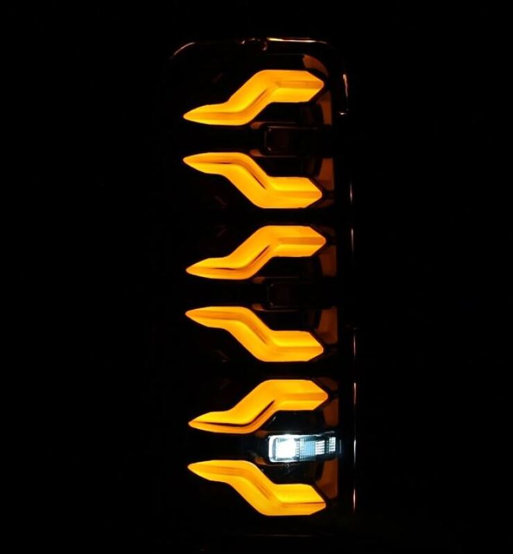 AlphaRex 87-96 Ford Bronco/F-150 Luxx-Series LED Tail Lights - Black - 658005
