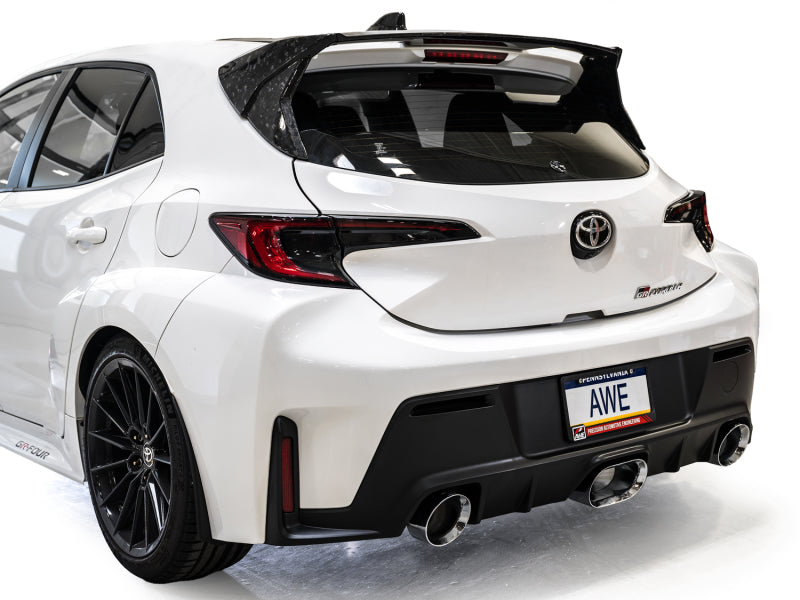 AWE Tuning 23-24 Toyota GR Corolla Touring Edition Cat-Back Exhaust - Chrome Silver Tips - 3015-52472
