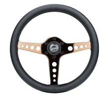 Load image into Gallery viewer, NRG Light Weight Gaming Steering Wheel - Driftz 350mm 3 Rose Gold Spokes Perforated Leather - ST-034RG-PR