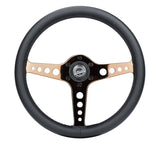 NRG Light Weight Gaming Steering Wheel - Driftz 350mm 3 Rose Gold Spokes Perforated Leather - ST-034RG-PR