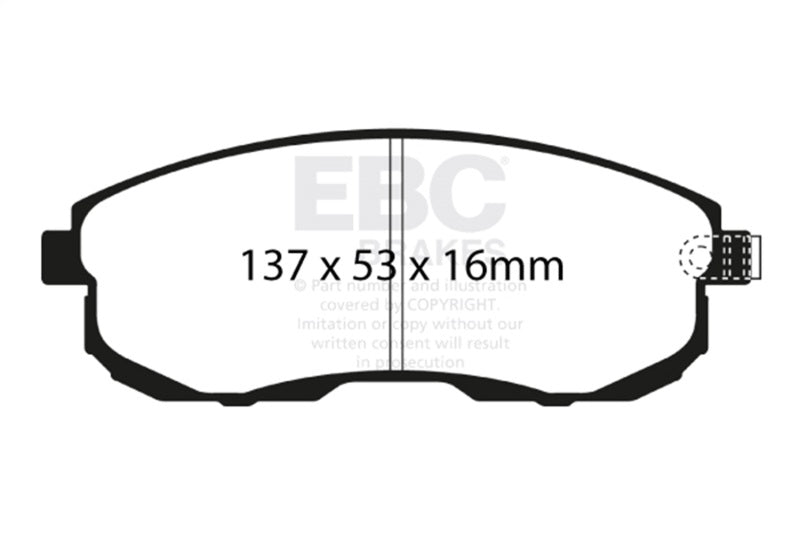 EBC Racing 02-03 Infiniti G20 2.0L RP-X Front Brake Pads - DP81636RPX