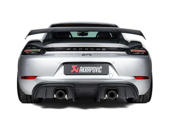 Akrapovic 2020+ Porsche Cayman GT4 (718) Slip-On Race Line (Titanium) (Req Tips / Option 2) - S-PO/TI/18/1