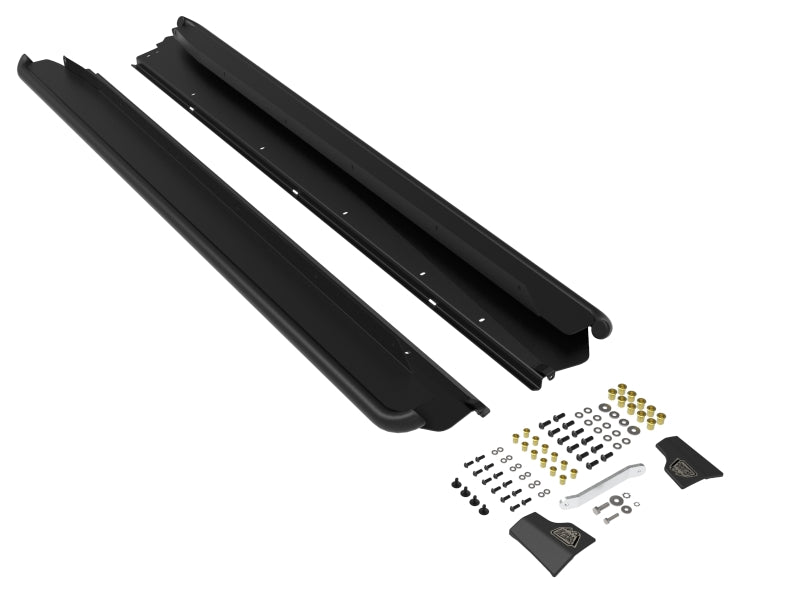 aFe POWER 15-19 Subaru Outback H4 2.5L / H6 3.6L Terra Guard Trail Slider Steps - Black - 79-27002