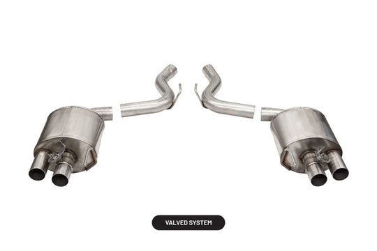Corsa 2015-2020 Ford Mustang GT350/R 5.2L V8 Dual Rear Axle-Back- Stainless Dual Rear Exit - 21098