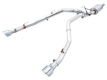 Load image into Gallery viewer, AWE Tuning 09-18 RAM 1500 5.7L (w/Cutouts) 0FG Dual Rear Exit Cat-Back Exhaust - Chrome Silver Tips - 3015-32002
