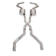 Load image into Gallery viewer, Stainless Works Chevy Camaro 1967-69 Exhaust 2.5in Stainless with X-Pipe - CA676925CS