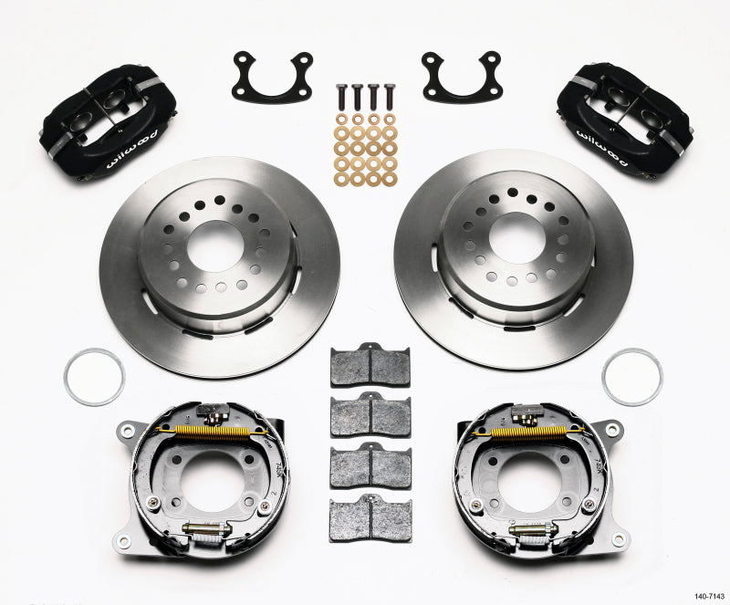 Wilwood Forged Dynalite P/S Park Brake Kit Small Ford 2.66in Offset - 140-7143