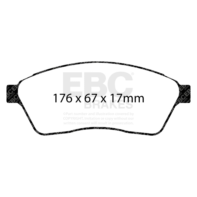 EBC 10-11 Cadillac SRX 2.8 Turbo Yellowstuff Front Brake Pads - DP41859R