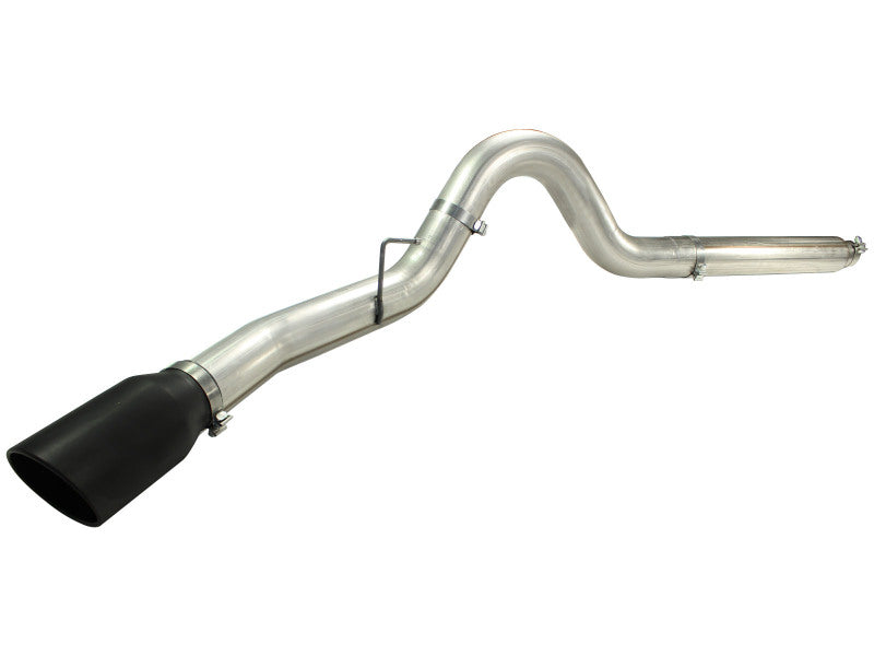 aFe MACHForce XP 5in DPF-Back Stainless Steel Exh Sys, Black tip, Ford Diesel Trucks 08-10 V8-6.4L - 49-43054-B
