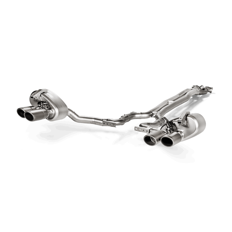 Akrapovic 17-18 Porsche Panamera Turbo Evolution Line Cat Back (Titanium) w/Carbon Tail Pipe Set - S-PO/TI/9H-48