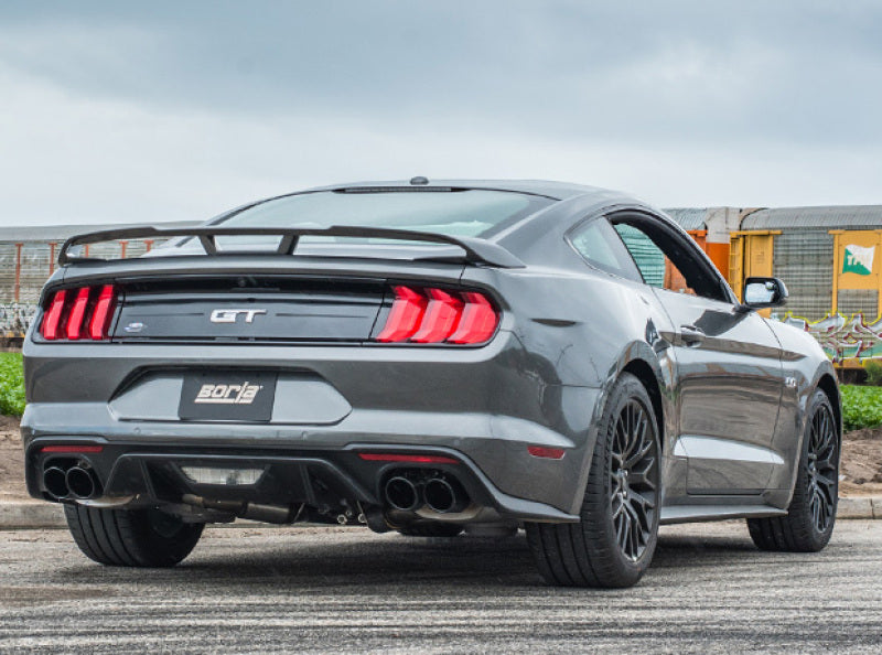Borla 18-20 Ford Mustang GT 5.0L AT/MT ECE Approved Cat-Back Exhaust w/ Active Valve - 1014046BC