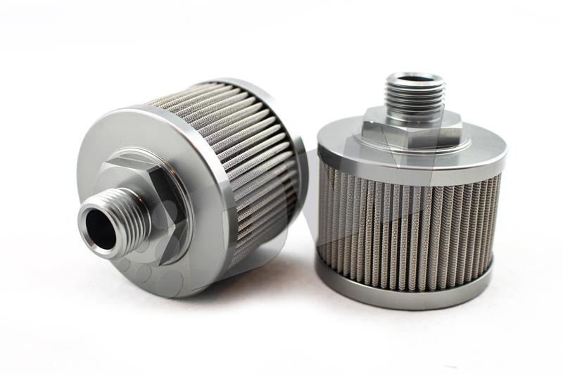 DeatschWerks Stainless Steel 6AN 100 Micron Universal Fuel Pump Pre-Filter - 8-01-06100
