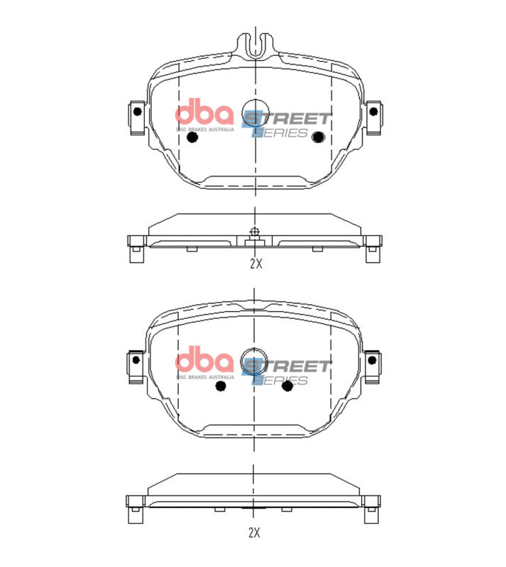 DBA 19-20 Mercedes-Benz AMG GT 53 (w/Iron Rotor) Rear Street Series Brake Pads - DB15171SS