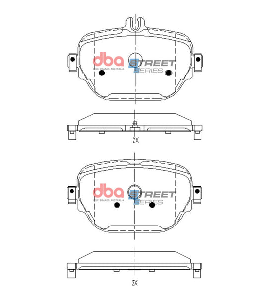 DBA 19-20 Mercedes-Benz AMG GT 53 (w/Iron Rotor) Rear Street Series Brake Pads - DB15171SS