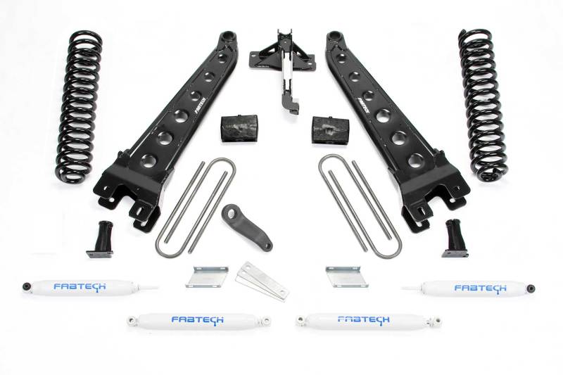 Fabtech 17-21 Ford F250/F350 4WD Gas 6in Rad Arm Sys w/Coils & Perf Shks - K2256