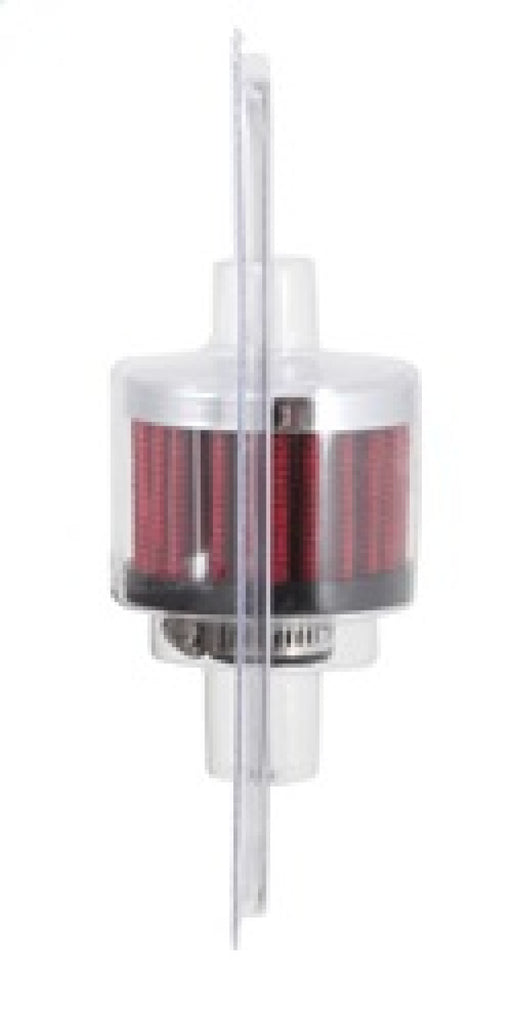 K&N Clamp On Rubber Base Crankcase Vent Filter 0.5in Flange ID 2in OD 1.5in Height - 62-1330