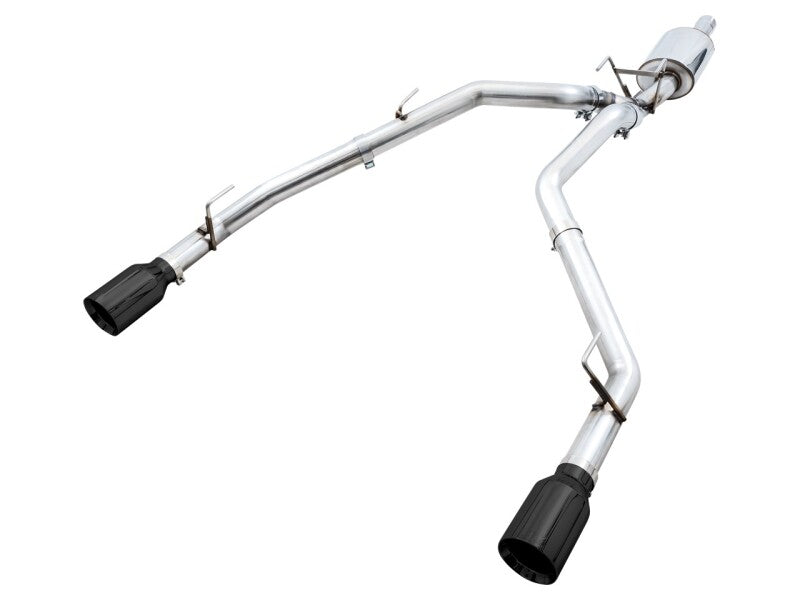AWE Tuning 09-18 RAM 1500 5.7L (w/o Cutout) 0FG Dual Rear Exit Cat-Back Exhaust - Diamond Black Tips - 3015-33104