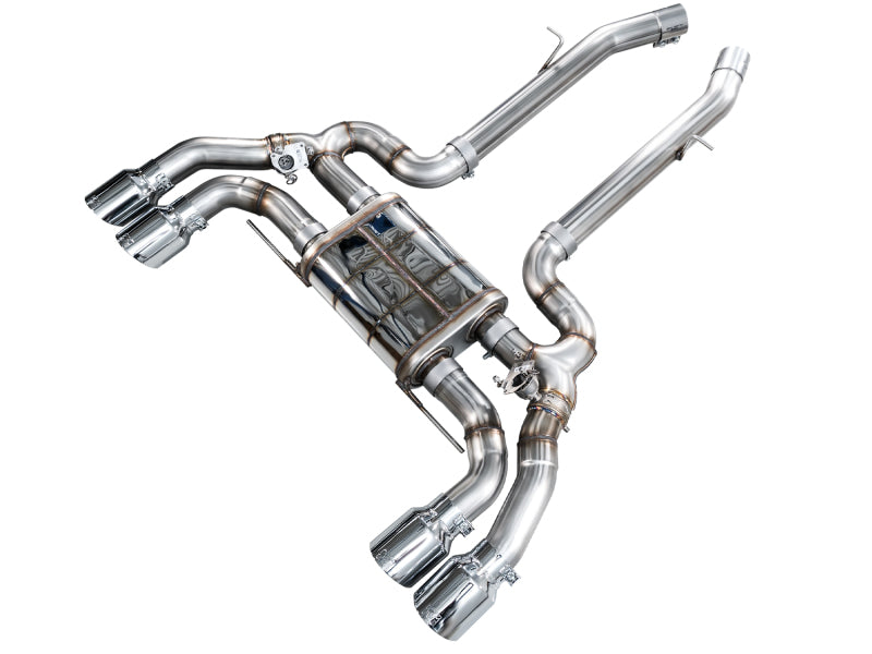 AWE Tuning 20-25 BMW X3 M/M Comp (F97) AWD SwitchPath Axle-Back Exhaust - Chrome Silver Tips - 3025-42301