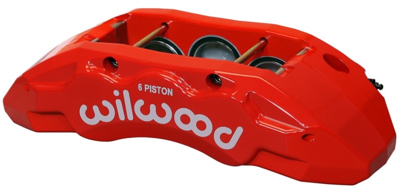 Wilwood Caliper-TX6R- L/H - Red 1.75/1.62/1.62in Pistons 1.38in Disc - 120-13818-RD