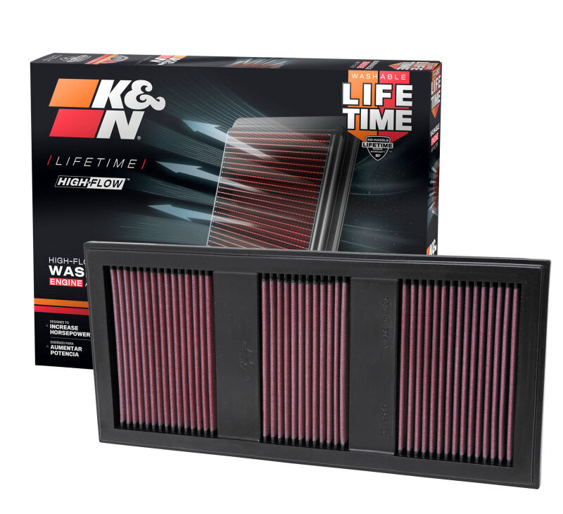 K&N Replacement Air Filter 11 Mercedes Benz C350/CLS350/E300/GLK350/ML350/S350 / 11-12 E350/SLK350 - 33-2985