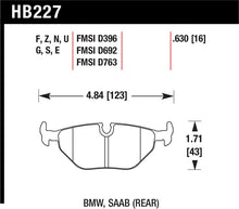 Load image into Gallery viewer, Hawk 1992-1998 BMW 318i HPS 5.0 Rear Brake Pads - HB227B.630