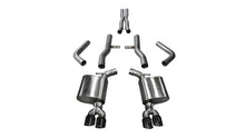 Load image into Gallery viewer, Corsa 2015-2023 Dodge Challenger Hellcat Dual Rear Exit Extreme Exhaust w/ 3.5in Black Tips - 14989BLK