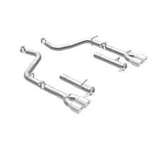 Load image into Gallery viewer, MagnaFlow Axle-Back, SS, 2.5in, Quad Split Rear 3.5in Tip 2015 Dodge Challenger R/T 5.7L - 19210
