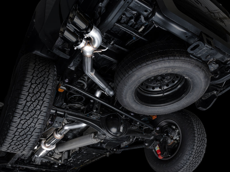 AWE Tuning Exhaust for 4th Gen Toyota Tacoma Dual Diamond Black Tips - 3015-33254