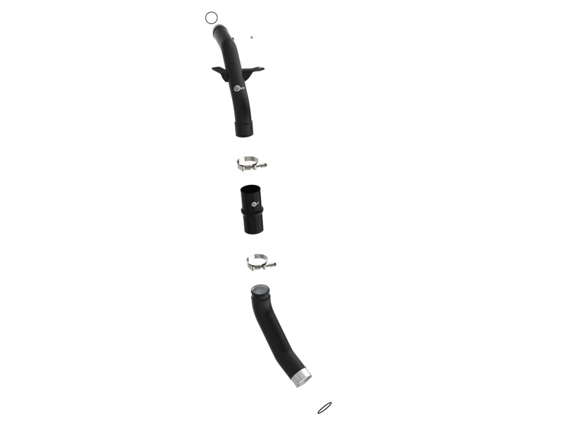 aFe RAM 1500 20-22 V6-3.0L (td) BladeRunner 2-1/2in & 3in Aluminum Hot Charge Pipe Black - 46-20598-B