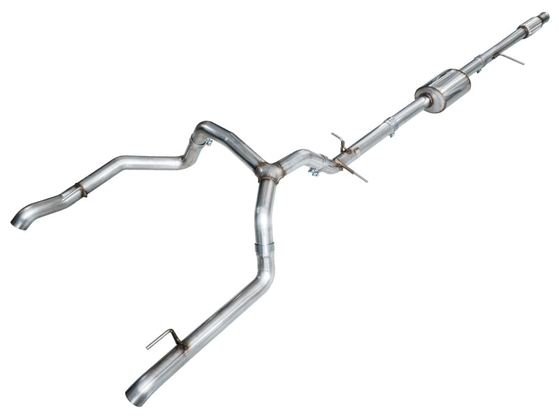 AWE Tuning 4th Gen GM 1500 5.3L 0FG Cat-Back Split Rear Exit (w/ Bumper Cutouts) - OE Tips - 3015-31200