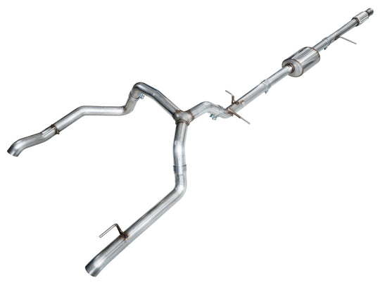 AWE Tuning 4th Gen GM 1500 5.3L 0FG Cat-Back Split Rear Exit (w/ Bumper Cutouts) - OE Tips - 3015-31200