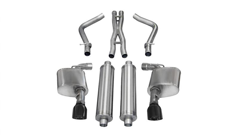 Corsa 2012-2013 Dodge Charger SRT-8 6.4L V8 Black Sport Cat-Back Exhaust - 14463BLK