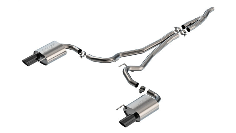 Borla 2024 Ford Mustang 2.3L Ecoboost 2.50 S-TYPE Black Chrome Catback Exhaust - Non-Active - 140979BC
