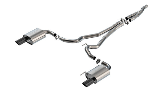 Borla 2024 Ford Mustang 2.3L Ecoboost 2.50 S-TYPE Black Chrome Catback Exhaust - Non-Active - 140979BC