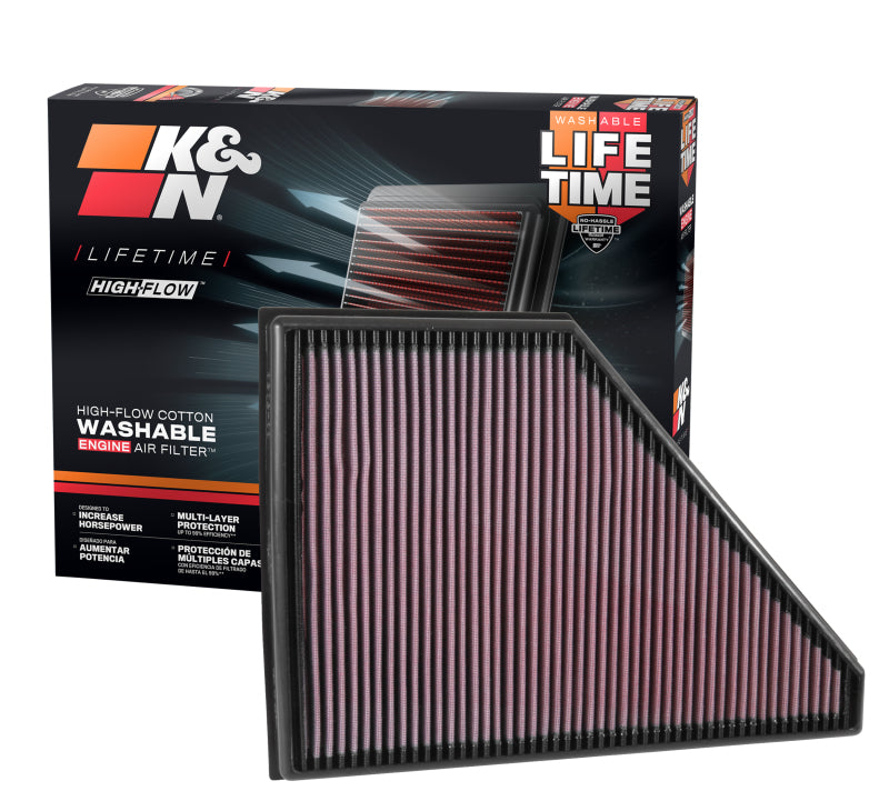 K&N 2017 Cadillac XT5 3.6L V6 F/I Drop In Air Filter - 33-5056