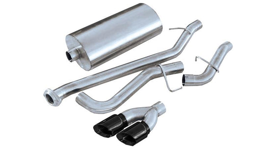 Corsa 1999-2006 GMC Sierra 4.8L V8 3in Cat-Back Single Side w Twin 4in Black Pro-Series Tips - 14260BLK
