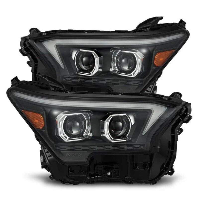 AlphaRex 23-24 Toyota Tacoma LUXX-Series LED Proj Headlights Blk w/Actv Light & Seq. Sig + DRL - 880335
