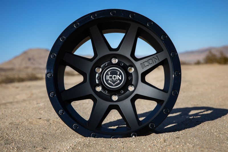 ICON Rebound 18x9 6x135 6mm Offset 5.25in BS 87.1mm Bore Double Black Wheel - 1818906352DB