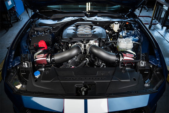 Corsa 24-25 Ford Mustang GT 5.0L V8 Carbon Fiber Cold Air Intake w/ DryTech Air Filters - Matte - 44013DMT