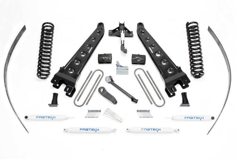 Fabtech 08-16 Ford F250 4WD w/o Factory Overload 8in Rad Arm Sys w/Coils & Perf Shks - K2123